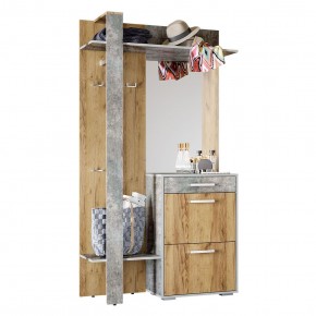 Прихожая Кензо (крафт/бетон) вешалка+шкаф в Режи - rezh.ok-mebel.com | фото 2