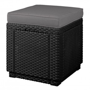 Пуфик Куб с подушкой (Cube with cushion) графит - прохладный серый в Режи - rezh.ok-mebel.com | фото 1