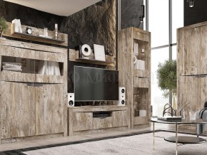 Ривьера Шкаф-стекло (Дуб Юкон-Бетон темный) в Режи - rezh.ok-mebel.com | фото 3
