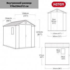 Сарай Дарвин 6х8 (Darwin 6х8) в Режи - rezh.ok-mebel.com | фото 3