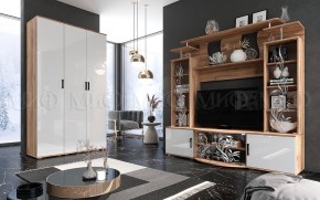 Шкаф 2-х створчатый Виста (Белый глянец/Дуб крафт) в Режи - rezh.ok-mebel.com | фото 3
