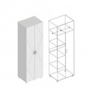 Шкаф 2-ств. с 2-мя отделениями "Сандра" в Режи - rezh.ok-mebel.com | фото