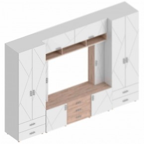 Шкаф 2-ств. с 2-мя ящиками с полками "Сандра" 800 в Режи - rezh.ok-mebel.com | фото 2
