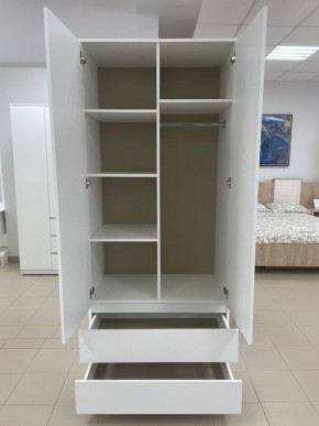 Шкаф 2-ств. с 2 ящиками "Бьянко" в Режи - rezh.ok-mebel.com | фото 2