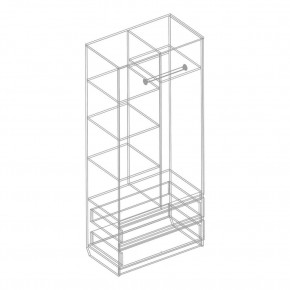 Шкаф 2-ств. с 2 ящиками "Бьянко" в Режи - rezh.ok-mebel.com | фото 5