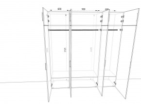 Шкаф 2100Б Жемчуг (Белый/Жемчуг) в Режи - rezh.ok-mebel.com | фото 2