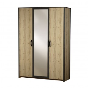Шкаф 3-дверный с зеркалом №885 Гранж в Режи - rezh.ok-mebel.com | фото 1