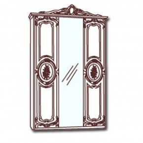 Шкаф 3-х дверный с зеркалами (01.143) Роза (беж) в Режи - rezh.ok-mebel.com | фото 1