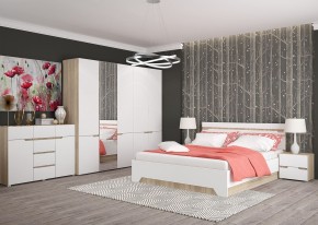 Шкаф 3-х створчатый АНТАЛИЯ (Сонома/Белый софт) в Режи - rezh.ok-mebel.com | фото 3