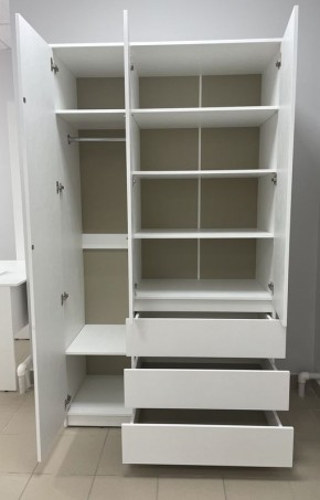 Шкаф 3-ств. с 3 ящиками "Бьянко" в Режи - rezh.ok-mebel.com | фото 2
