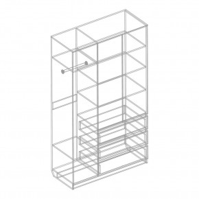 Шкаф 3-ств. с 3 ящиками "Бьянко" в Режи - rezh.ok-mebel.com | фото 5