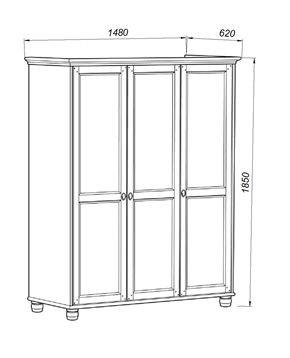 Шкаф 30 Вествик трёхдверный, массив сосны, цвет белый в Режи - rezh.ok-mebel.com | фото 2