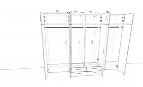 Шкаф 3000К Мокко с зеркалом (Дуб крафт/Мокко/Зеркало) в Режи - rezh.ok-mebel.com | фото 2