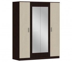 Шкаф 4х дверный с зеркалами Уют СБ-2750/1.Н (Венге/Паллада) в Режи - rezh.ok-mebel.com | фото