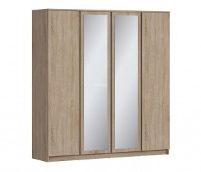Шкаф 4х дверный с зеркалами Веста СБ-3082 (Дуб Сонома) в Режи - rezh.ok-mebel.com | фото