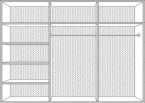 Шкаф 6-ти дверный с зеркалами (08.246) Ирина (беж) в Режи - rezh.ok-mebel.com | фото 2