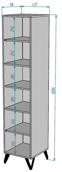 Шкаф Дельта H106 в Режи - rezh.ok-mebel.com | фото 2