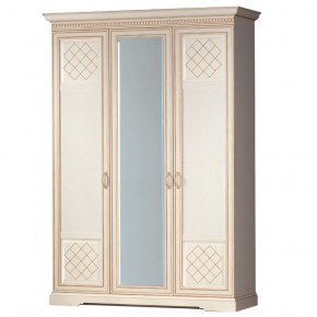 Шкаф для одежды 3-дверный №800 Парма кремовый белый в Режи - rezh.ok-mebel.com | фото