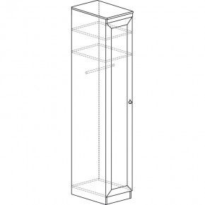 Шкаф для одежды №614 "Инна" Денвер светлый (*без полок) в Режи - rezh.ok-mebel.com | фото 4