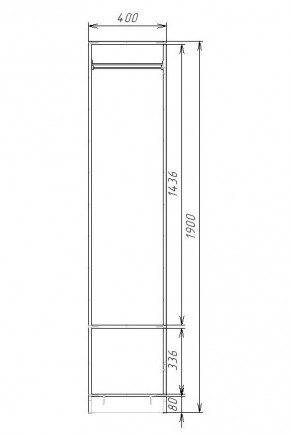 Шкаф для Одежды ЭШ1-РП-19-4 (ручка профильная) серия "Экон" в Режи - rezh.ok-mebel.com | фото 2