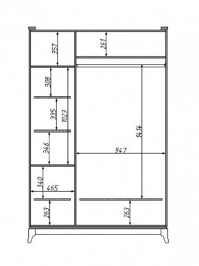 Шкаф для одежды Сабрина (ММ-302-01/03) с зеркалом в Режи - rezh.ok-mebel.com | фото 2