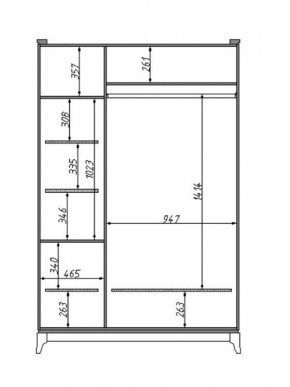 Шкаф для одежды Сабрина (ММ-302-01/03Б) в Режи - rezh.ok-mebel.com | фото 2