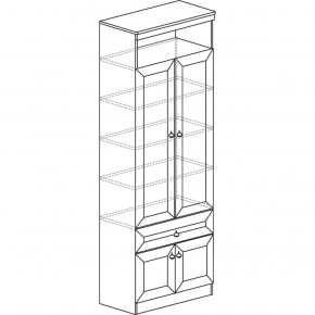 Шкаф для посуды №612 Инна Денвер темный в Режи - rezh.ok-mebel.com | фото 3