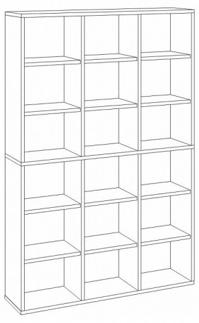 Шкаф книжный Домино СУ(ш3в2)+6ФГ в Режи - rezh.ok-mebel.com | фото 2