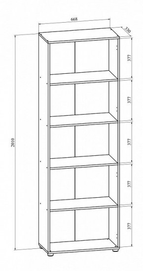 Шкаф книжный Офис ОФ-302К в Режи - rezh.ok-mebel.com | фото 3