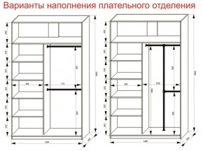 Шкаф-купе 1400 серии SOFT D8+D2+B2+PL4 (2 ящика+F обр.штанга) профиль «Графит» в Режи - rezh.ok-mebel.com | фото 7