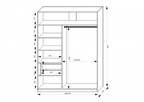 Шкаф-купе 1500 серии NEW CLASSIC K3+K3+B2+PL1 (2 ящика+1 штанга) профиль «Капучино» в Режи - rezh.ok-mebel.com | фото 3