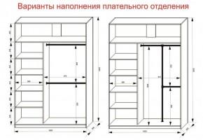 Шкаф-купе 1600 серии SOFT D1+D3+B2+PL1 (2 ящика+1штанга) профиль «Графит» в Режи - rezh.ok-mebel.com | фото 7