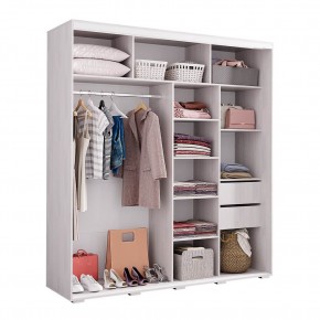 Шкаф-купе Крафт-6 1.6 м ШКК-06 (ясень белый) в Режи - rezh.ok-mebel.com | фото 2