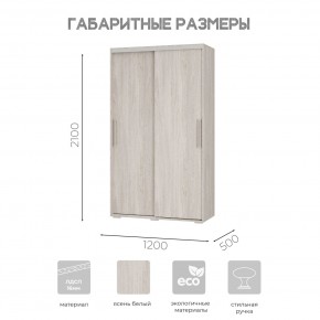 Шкаф-купе ШКК-11 (ясень белый) в Режи - rezh.ok-mebel.com | фото 7