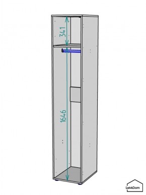 Шкаф Linnea MHR-1 2050х400х510 (ДВ-М 11.1.25) в Режи - rezh.ok-mebel.com | фото 3