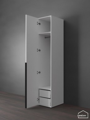Шкаф Linnea MHR-1-3 2050х400х510 (Белый-М 11.1.2) в Режи - rezh.ok-mebel.com | фото 5