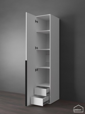 Шкаф Linnea MHR-1-3 2050х400х510 (Белый-М 11.1.2) в Режи - rezh.ok-mebel.com | фото 6