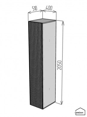 Шкаф Linnea MHR-1-3 2050х400х510 (ДВ-М 11.1.25) в Режи - rezh.ok-mebel.com | фото 2