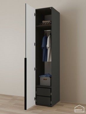 Шкаф Linnea MHR-1-3 2050х400х510 (Графит-М 11.1.25) в Режи - rezh.ok-mebel.com | фото 5