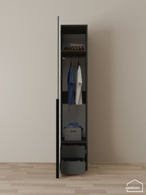 Шкаф Linnea MHR-1-3 2050х400х510 (Графит-М 11.1.25) в Режи - rezh.ok-mebel.com | фото 6
