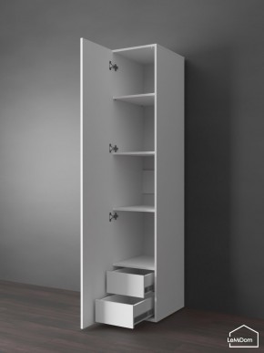Шкаф Linnea MHR-1PO-4 2050х400х510 (Белый-М 11.1.2) в Режи - rezh.ok-mebel.com | фото 4