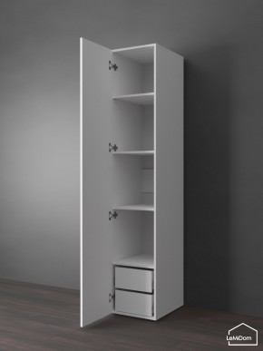 Шкаф Linnea MHR-1PO-4 2050х400х510 (Белый-М 11.1.2) в Режи - rezh.ok-mebel.com | фото 5