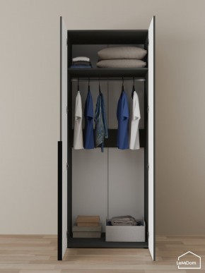 Шкаф Linnea MHR-2 2050х800х510 (Графит-М 11.1.25) в Режи - rezh.ok-mebel.com | фото 4