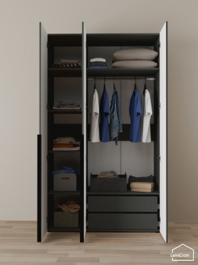 Шкаф Linnea MHR-3-2 2050х1200х510 (Графит-М 11.1.25) в Режи - rezh.ok-mebel.com | фото 5