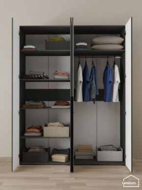 Шкаф Linnea MHR-4-1 2050х1600х510 (Графит-М 11.1.25) в Режи - rezh.ok-mebel.com | фото 4