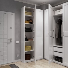 Шкаф МАКС однодверный узкий, цвет белый в Режи - rezh.ok-mebel.com | фото 4