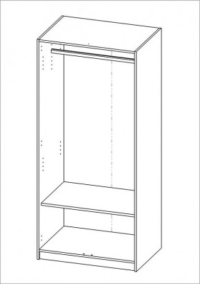 Шкаф ОРИОН двухдверный, цвет Дуб Сонома в Режи - rezh.ok-mebel.com | фото 2