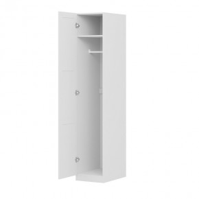 Шкаф ПЕГАС однодверный с рамочным фасадом, цвет белый в Режи - rezh.ok-mebel.com | фото 2