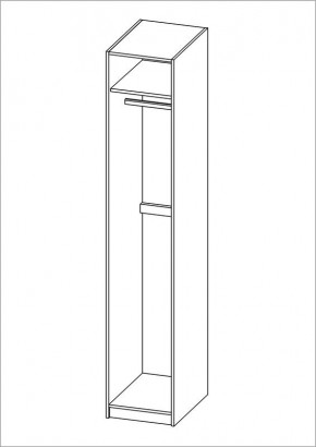 Шкаф ПЕГАС однодверный с рамочным фасадом, цвет белый в Режи - rezh.ok-mebel.com | фото 3