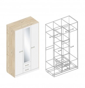 Шкаф "Милана" 3-х створчатый с 2 ящиками по центру в Режи - rezh.ok-mebel.com | фото 3